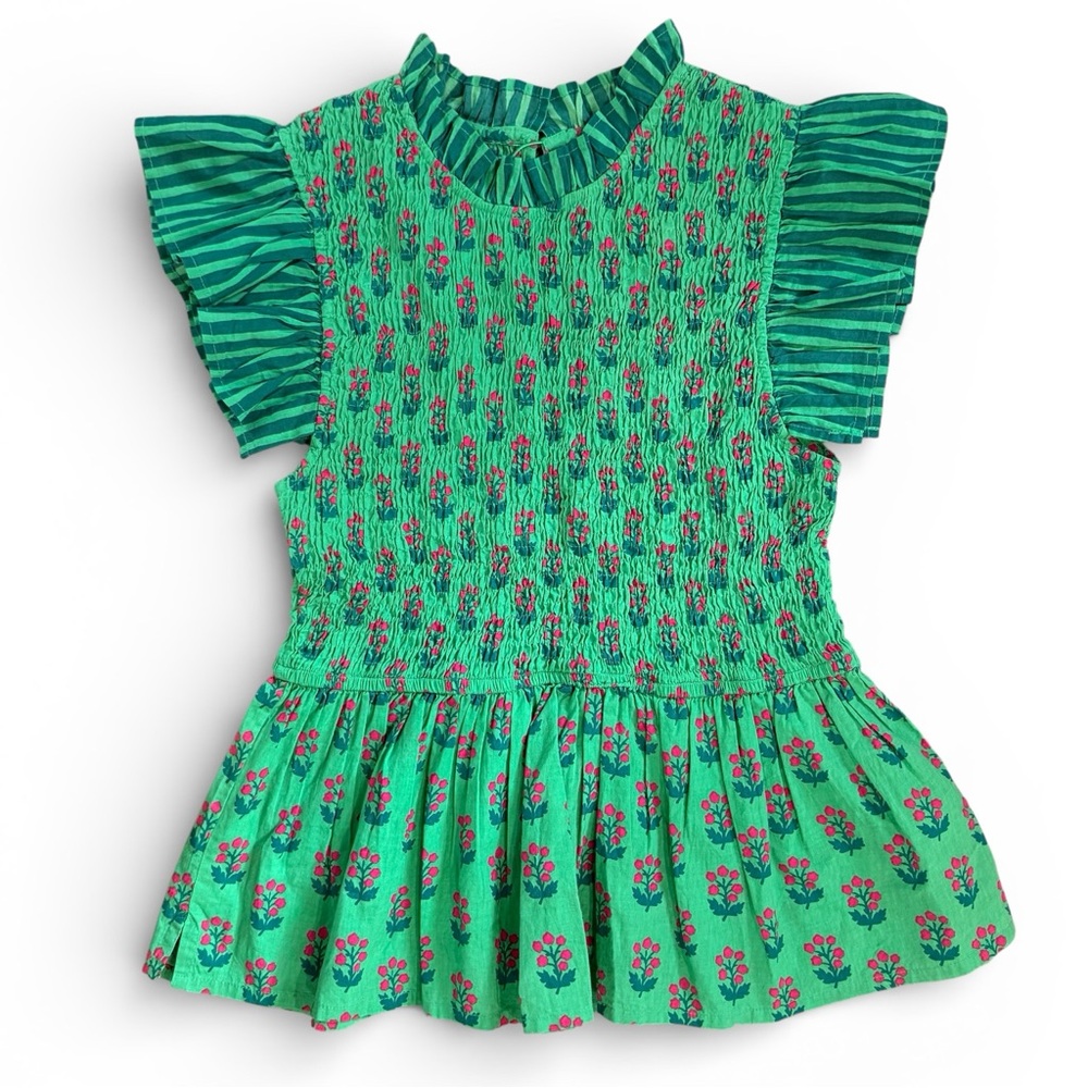 Printfresh High Priority Blouse Clover Green Flor… - image 1